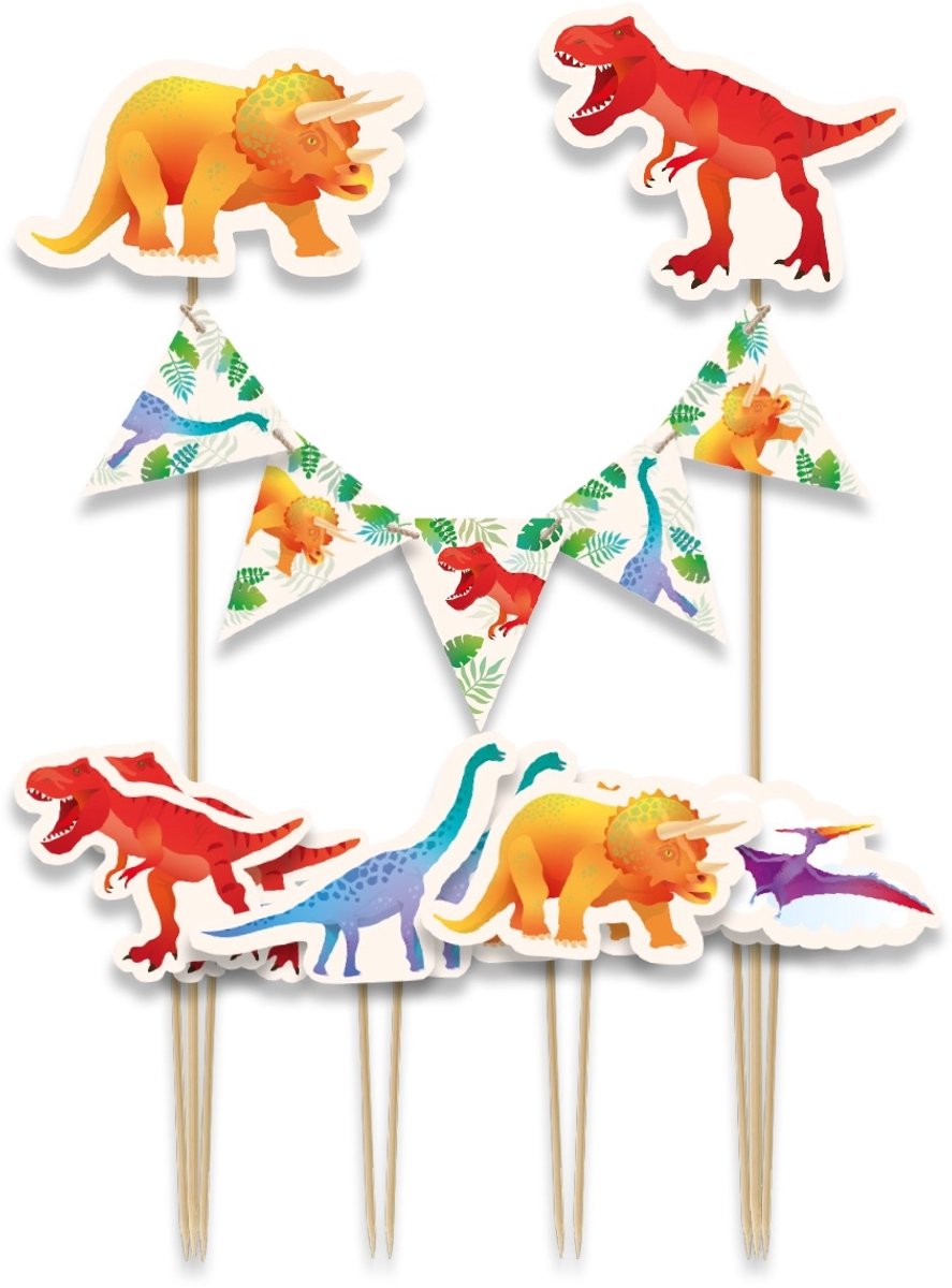 Cake decorations Dino | 6 stuks